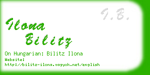 ilona bilitz business card